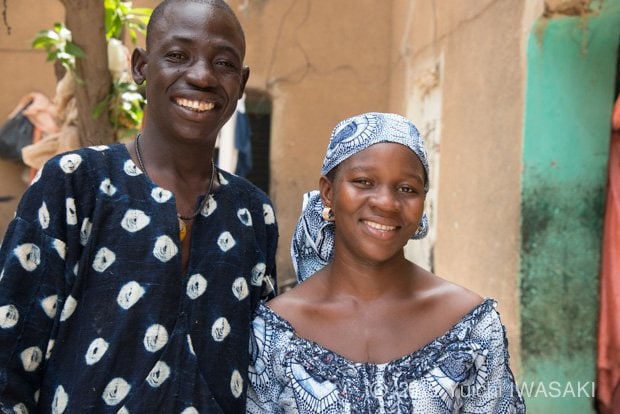 友人のハミドゥと、その奥さん。　モプチ・マリ　2014年／Mopti,Mali 2014