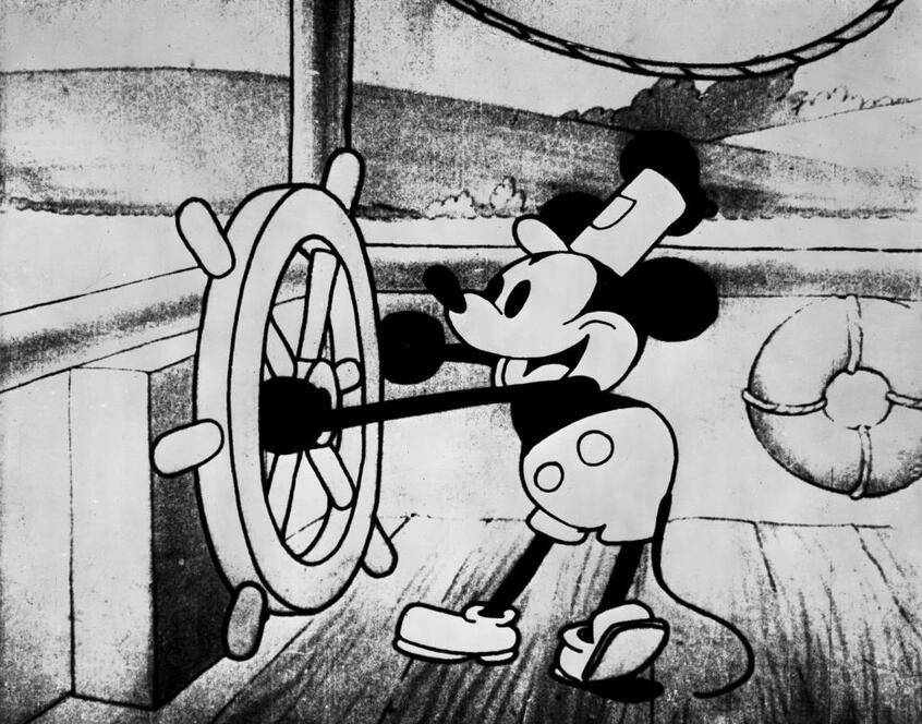92年前、映画「蒸気船ウィリー」でポップスターが誕生 (c)Disney