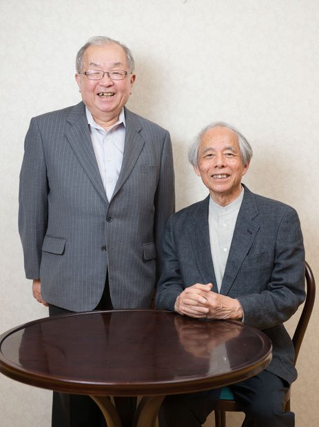 山田太一さん（右）と帯津良一さん（撮影／写真部・堀内慶太郎）