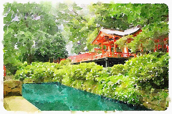 緑豊かな根津神社（国の重要文化財）。都会の癒しスポットとして仕事の合間に訪れる人も多い