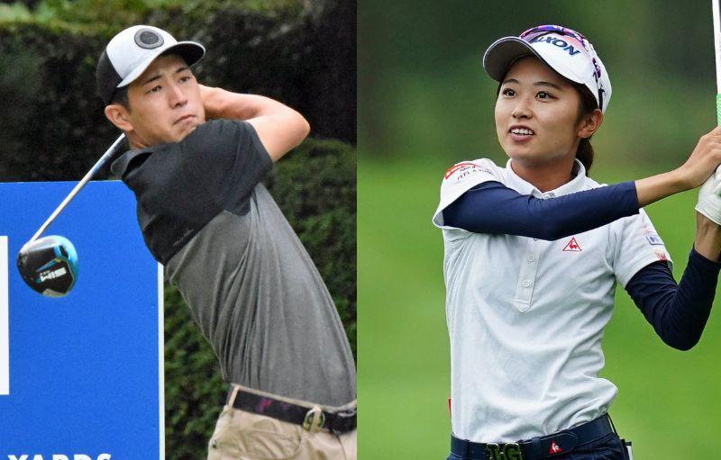 今年ゴルフ界でのブレイクが期待される中島啓太（左）と安田祐香