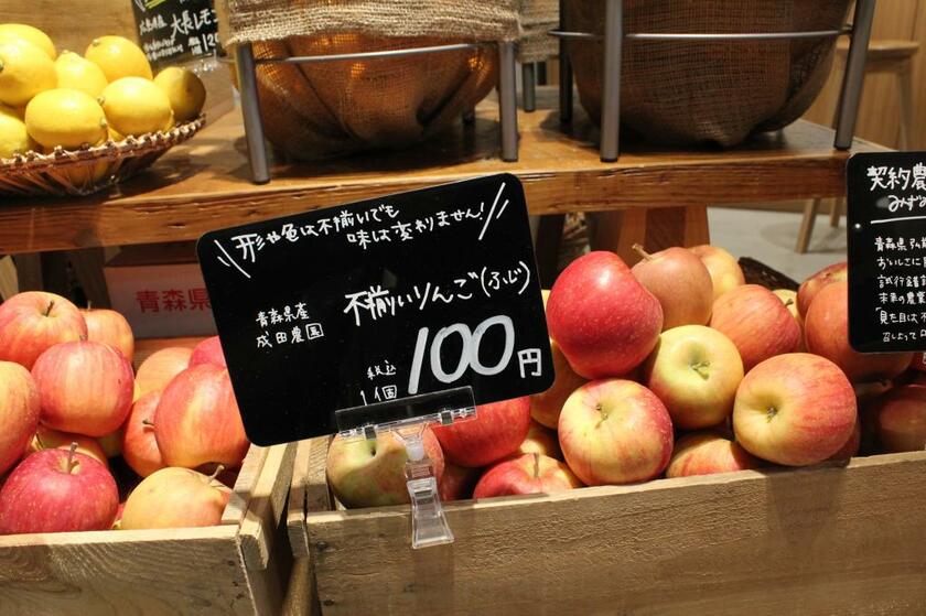 無印良品／青森県の農家から仕入れた「不揃いりんご」は、あえてつる回し作業をせずに育てた（ｐｈｏｔｏ　無印良品提供）
