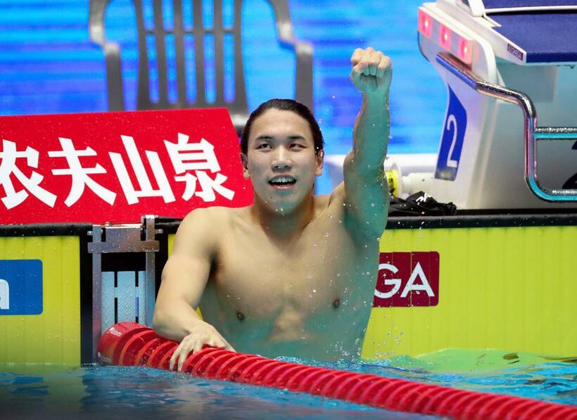 昨年の世界選手権の男子２００メートル自由形で２位に入った松元克央　（ｃ）朝日新聞社