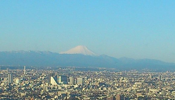 約１００ｋｍ離れた富士山もはっきり見える
