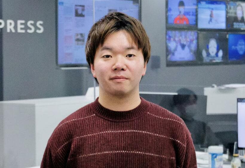 JX通信社　衛藤 健さん（24）／1998年、大分県生まれ。東京大学教養学部卒。同大学院進学後、2021年１月入社。同年９月から情勢調査事業責任者（JX通信社提供）