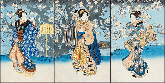 江戸時代の美人画（歌舞伎イメージ）