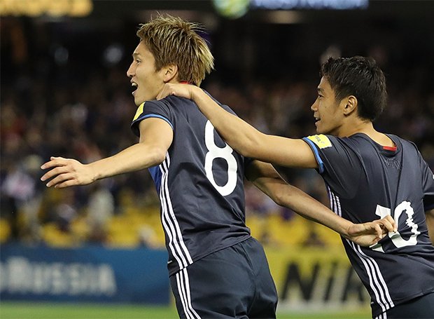 最終予選3試合連続ゴール中のFW原口元気（写真：Getty Images）