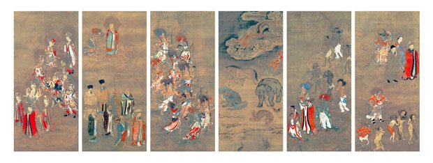 重要文化財　六道絵　絹本着色　6幅　南宋時代　滋賀・新知恩院蔵後期展示