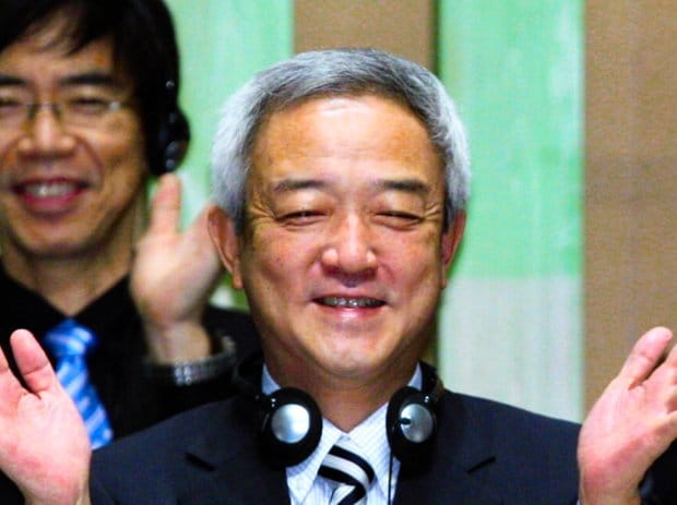 7月21日に亡くなった松本龍さん。2010年10月のCOP10では議長として成功に導き、議案採択後にはスタンディングオベーションが起きた　（ｃ）朝日新聞社