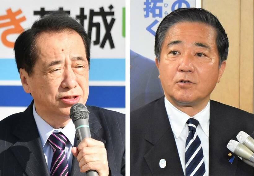 東京18区から出馬している菅直人氏（左）と長島昭久氏（C）朝日新聞社