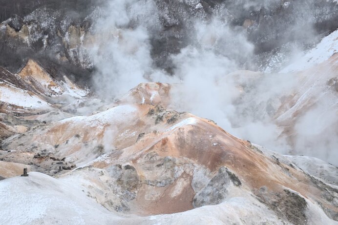 ごっこが獲れる函館の恵山地区には、活火山がある