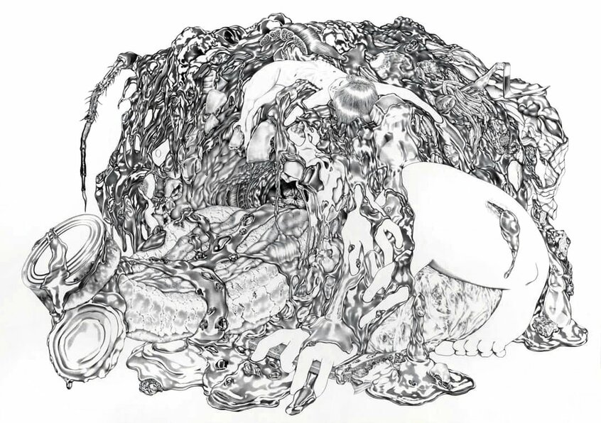 光宗さんが摂食障害をイメージして描いた怪物「ガズラー」(本人提供)