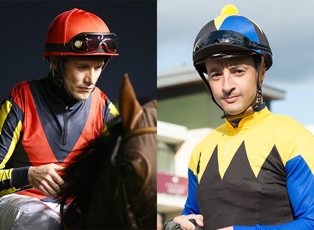 2015年3月にJRA移籍を果たしたデムーロ騎手（左）とルメール騎手（右）（写真：Getty Images）