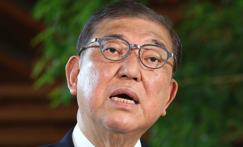 日米関税交渉の合意を受けて会見する石破首相(7月22日)