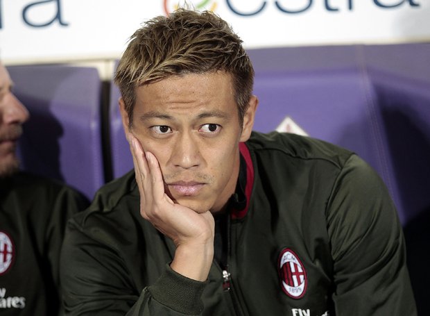 ミランで出場機会に恵まれていないFW本田(写真:Getty Images)
