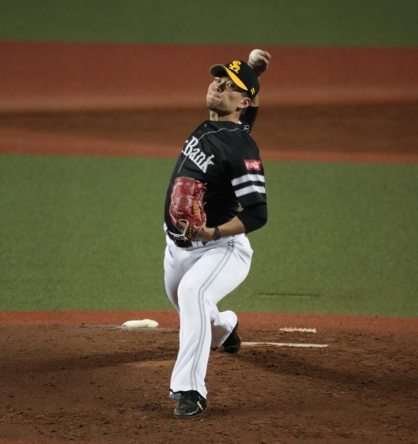 奪三振率11・33で、石井一久が1998年に記録した11・05を上回り、シーズン記録を更新した千賀滉大(c)朝日新聞社