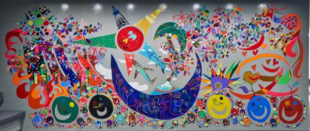 香取慎吾のアート作品。日本財団パラリンピックサポートセンターのオフィスエントランスの壁画(ルーブルで展示されるかどうかは未定)