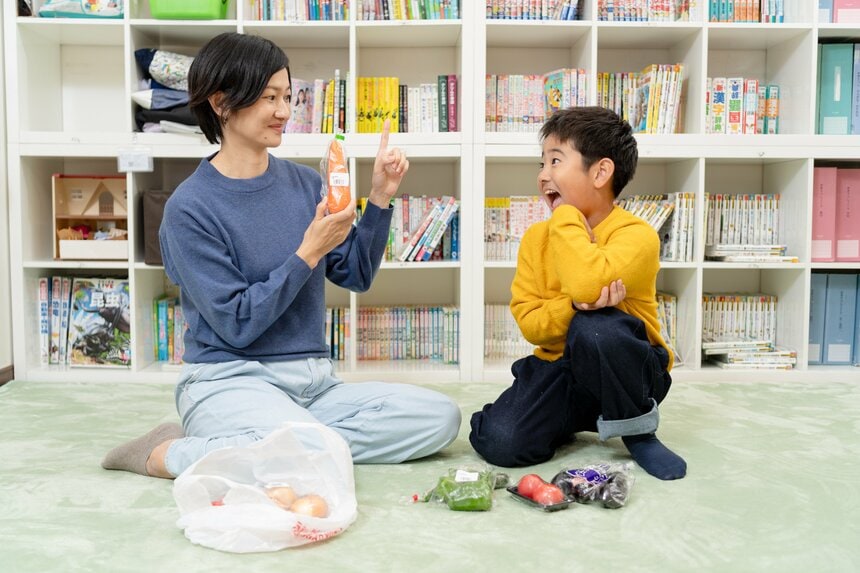 モデル／早川茉莉花さん、遥真さん親子　写真／和仁貢介　撮影協力／ASAHI KIDS.アフタースクール港北綱島校