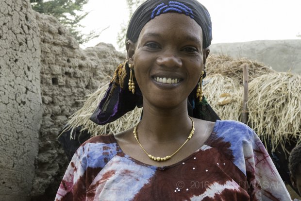 ファルマタ・ボクさんとも再会。彼女の笑顔に驚く。大きいおなかを大切そうにさすっていた（モプチ・マリ 2016年／Mopti,Mali 2016）