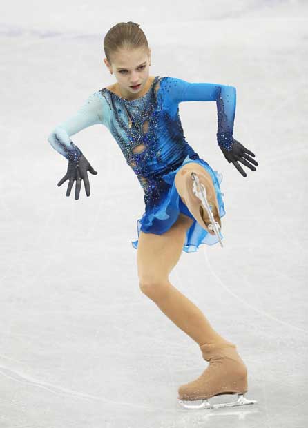 アレクサンドラ・トルソワ　１３歳の新星の演技に五輪メダリストたちも脅威を感じたに違いない　（ｃ）朝日新聞社