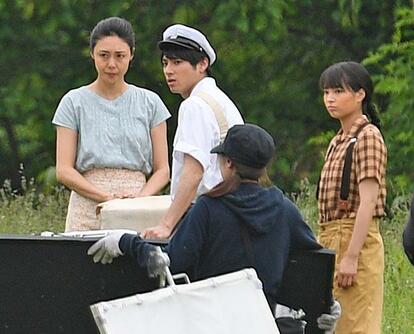 NHKの連続テレビ小説「なつぞら」の撮影風景 (c)朝日新聞社