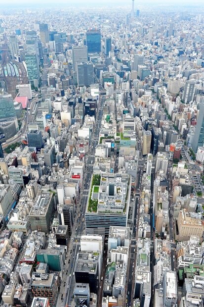 ２０１７年の路線価がバブル期を超えた銀座周辺（手前）を含む東京の街並み。地価と相続税額は密接に関係している　（ｃ）朝日新聞社