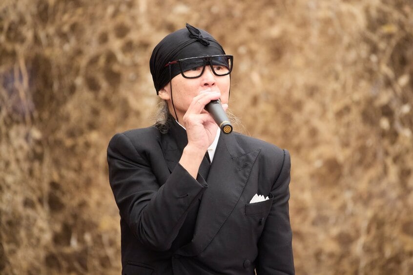森下さんの夫で、松山バレエ団総代表の清水哲太郎さん。7月4日、日本記者クラブでの森下さんの会見に姿をみせた(photo 写真映像部・佐藤創紀)