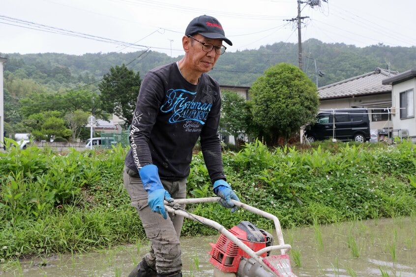 「今、JAに米が集まらない。巻き返しを図ろうと必死」と語る、福島県天栄村の米農家・吉成邦市さん=米倉昭仁撮影