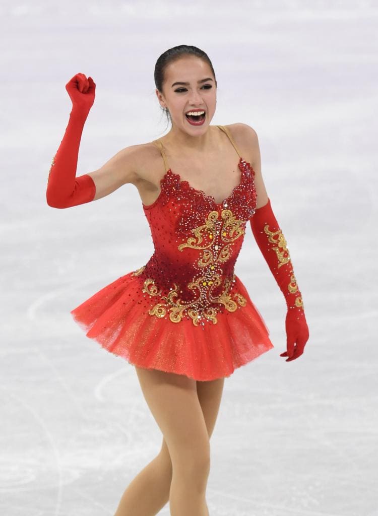 2018年平昌五輪で金メダルを獲得したアリーナ・ザギトワ(C)朝日新聞社