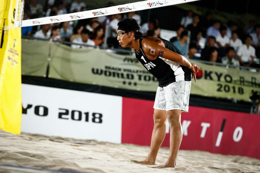 インドアからの転向で東京五輪への出場を目指していた越川優(写真提供・ FIVB)