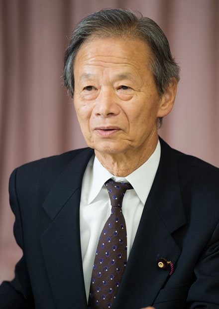 元参院議長江田五月（えだ・さつき）７４歳。岡山市出身。東大法学部卒業後、判事補に。７７年、参院全国区で初当選。衆院に転じ、社民連代表に。細川政権で科学技術庁長官。参院議長を経て、民主党政権で法相などを歴任（撮影／写真部・堀内慶太郎）
<br />