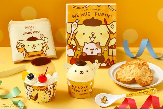 写真・図版(1枚目)| 【パステル×「ポムポムプリン」】「なめらかプリン」とサンリオキャラクター「ポムポムプリン」のコラボが期間限定で再登場!サクサク食感の新作ラスクやお友だちマフィンをお祝いするア・ラ・モードを新発売!