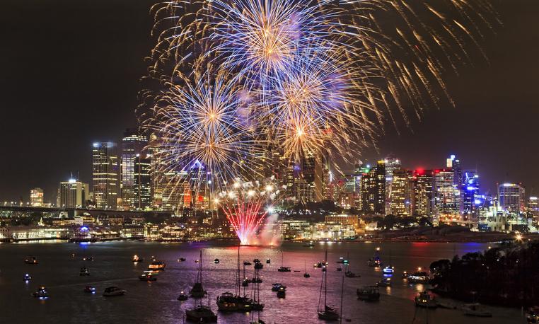 オーストラリア・シドニーでは毎年大晦日から元旦にかけ、カウントダウンの花火が打ち上げられる（ｇｅｔｔｙｉｍａｇｅｓ）