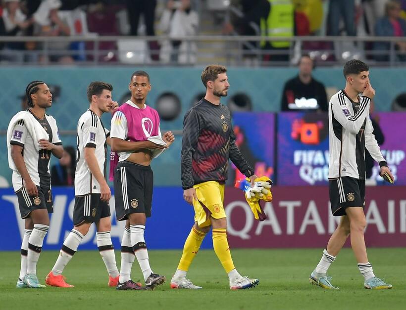 初戦の日本代表戦で敗れたドイツ代表の選手たち（MEXSPORT/アフロ）