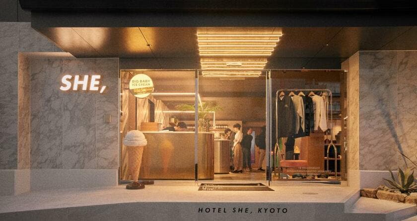 「HOTEL SHE, KYOTO」。インテリアやオリジナルグッズのセンスの良さに、海外宿泊客のファンも多い（写真提供：HOTEL SHE, KYOTO）