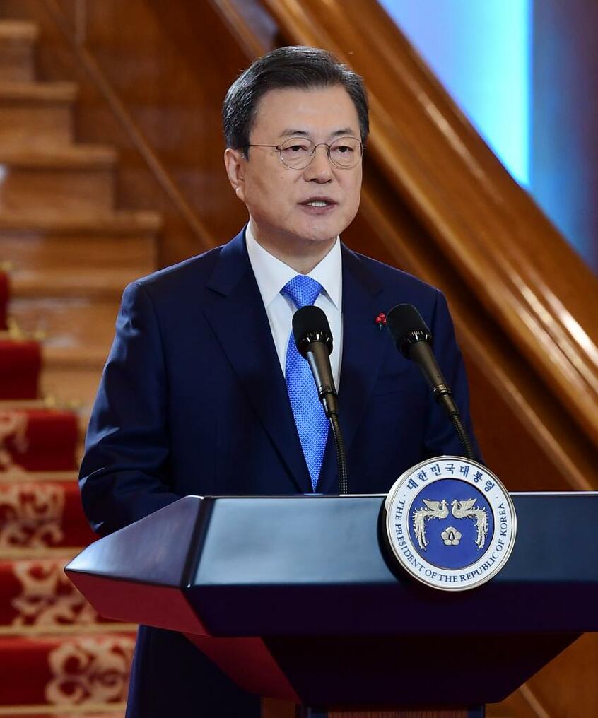 文大統領(写真:韓国大統領府写真記者団/東亜日報提供)