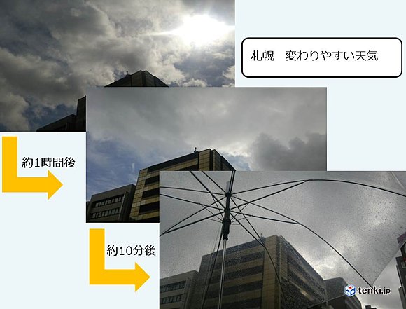 変わりやすい札幌の空模様（3日)　撮影：日本気象協会　森　和也