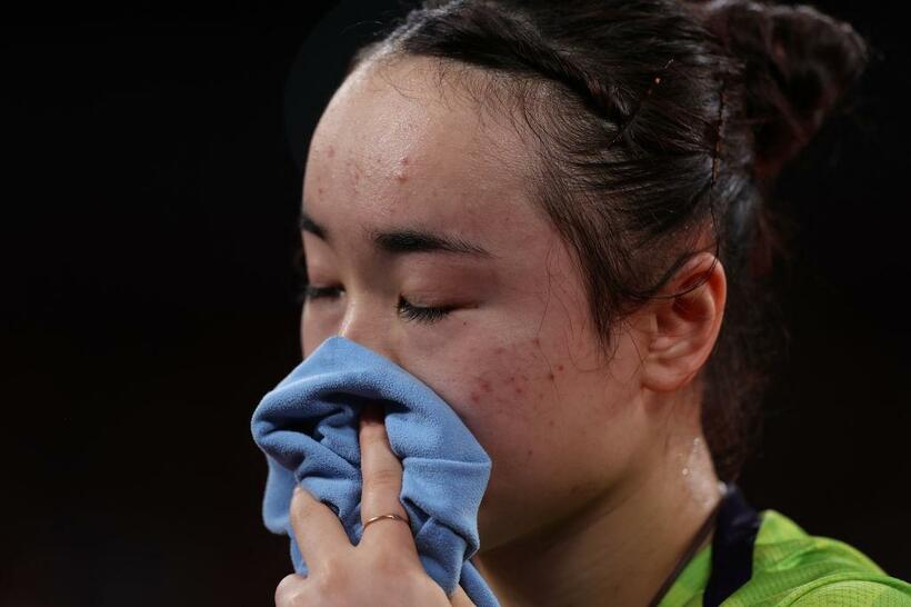 準決勝で敗れた伊藤美誠（写真／Gettyimages）