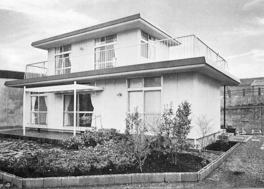 1970年に完成したヘーベルハウスの第1号棟（東京・蒲田の住宅展示場）
