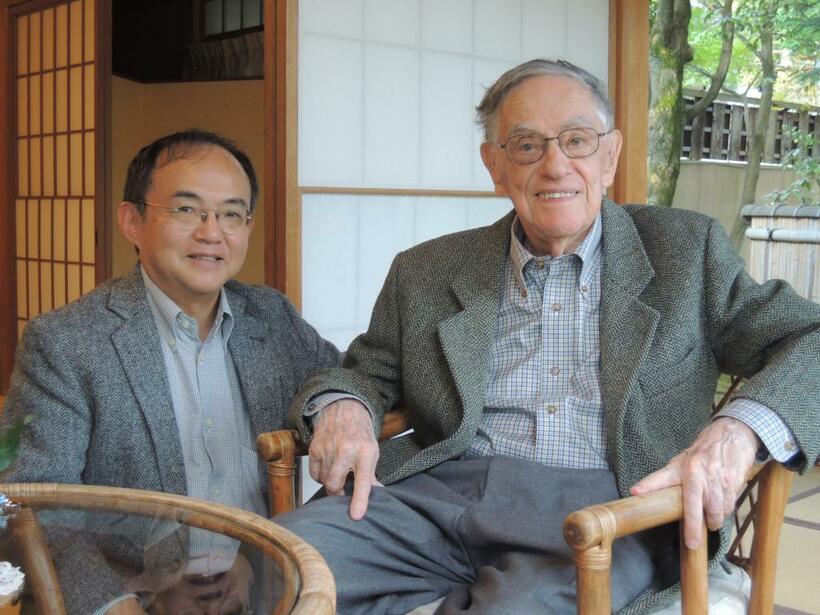 ドナルド・キーンさんとキーン誠己さん（写真＝キーン誠己さん提供）