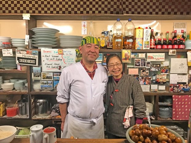 高山市で中華料理店「平安楽」を営む古田さん夫婦（撮影／柳堀栄子）