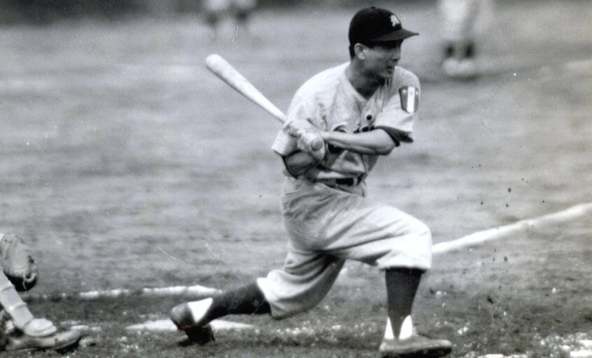 1942年にプロ野球で唯一、2割台で首位打者になった呉昌征。日本統治時代の台湾出身で、巨人、阪神、毎日で活躍した