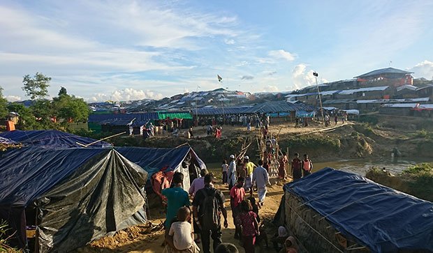 バングラデシュ政府が急遽つくったクトゥパロン難民キャンプ＝２０１８年１月（撮影／ジャーナリスト・木村元彦）