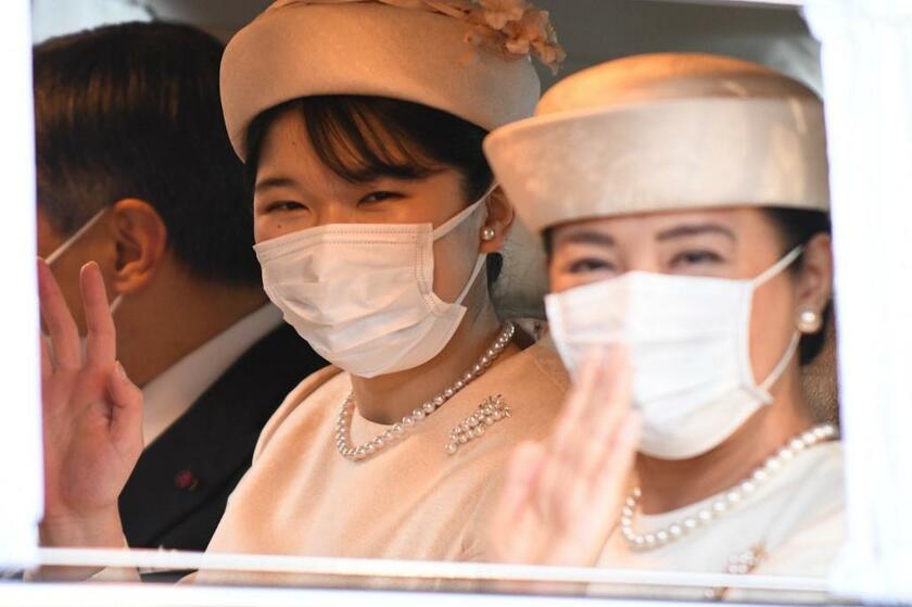 愛子さまと雅子さまの和やかな笑顔（撮影・村上園子）