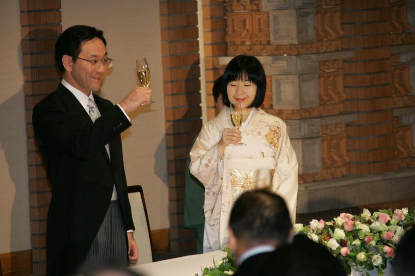 2005年に行われた紀宮さま(黒田清子さん)と黒田慶樹さんの結婚式(C)朝日新聞社