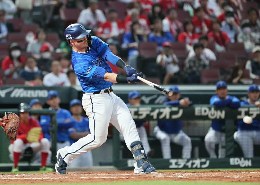 DeNAのタイラー・オースティン。日刊スポーツ
