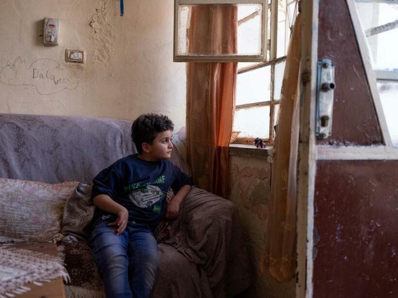 アイーダ難民キャンプで。この子の父親はイスラエルへの抗議活動に参加した際、軍に射殺された。母親も腹部を撃たれて負傷した