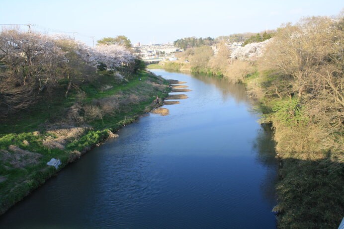庄内藩が受け持ち、軟弱地盤を深く掘った弁天橋付近の花見川