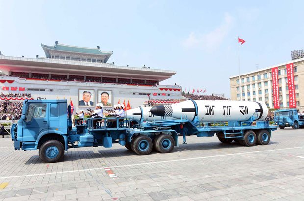 弾道ミサイル「北極星」＝朝鮮通信　（ｃ）朝日新聞社