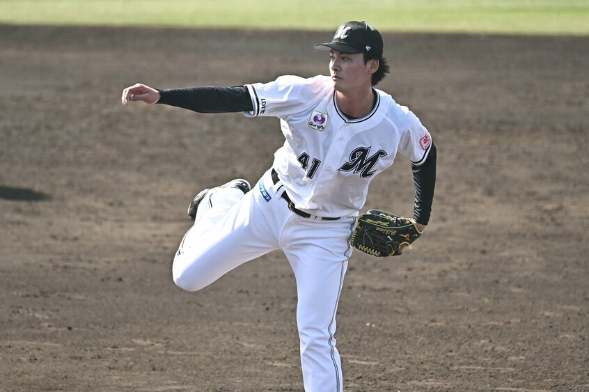 新たなクローザー候補として期待がかかるロッテの一條力真(写真提供・日刊スポーツ)